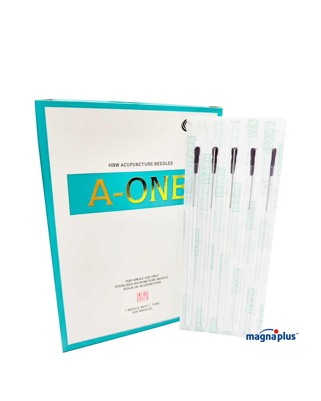 Agujas para acupuntura Acero Marca: WABBO A -ONE 3" Antes ACUPOINT 200 piezas