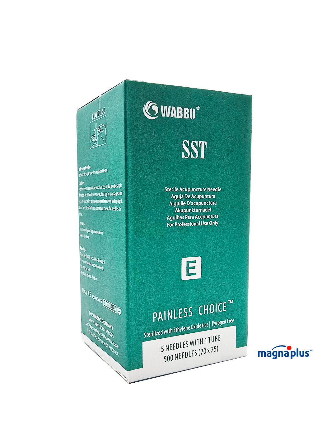 Agujas para Acupuntura Acero Marca: WABBO ACUPOINT E5 500 piezas
