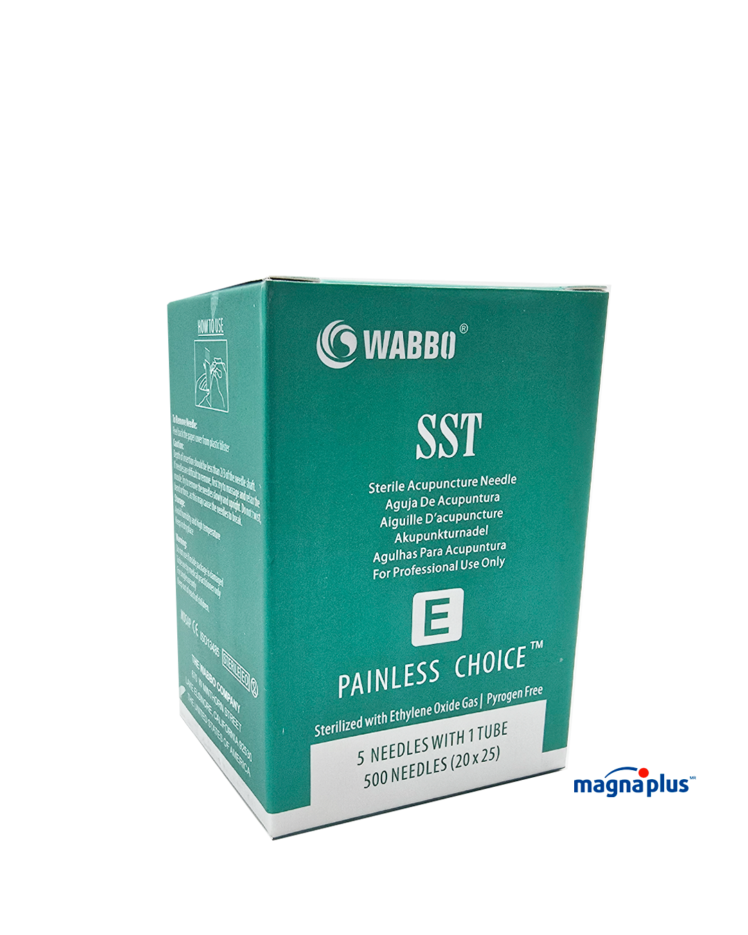 Agujas para Acupuntura Acero Marca: WABBO ACUPOINT E5 500 piezas