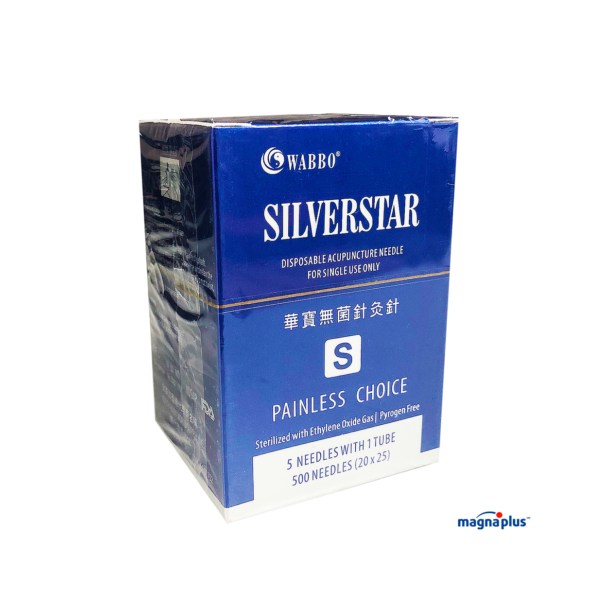 Agujas para Acupuntura de Plata Marca: WABBO SILVER STAR S con 500 piezas