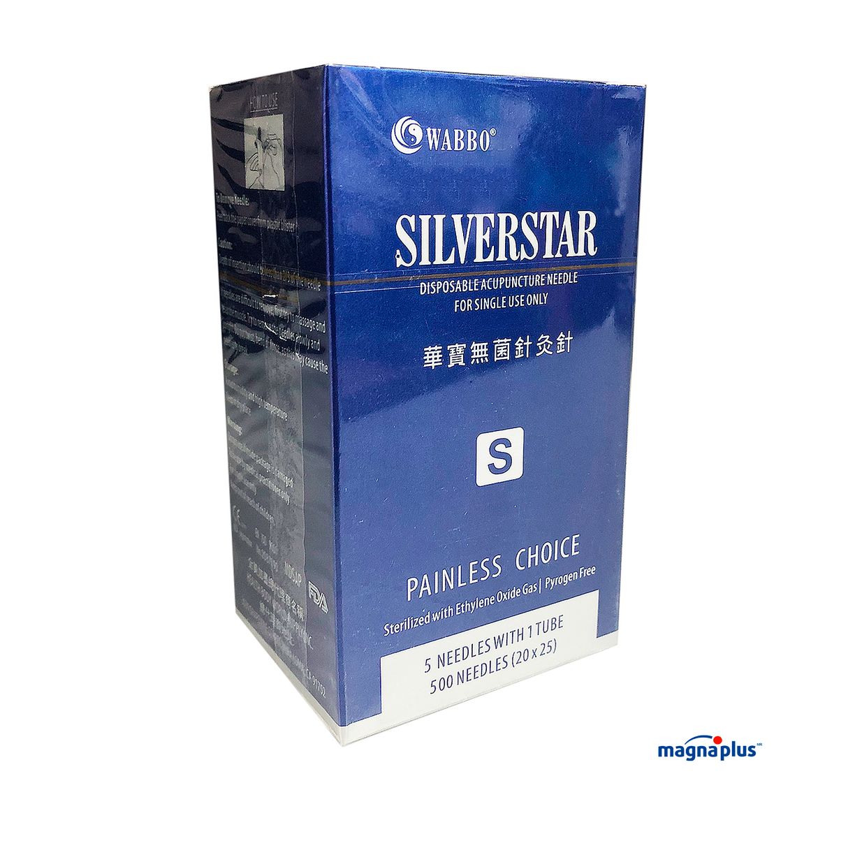 Agujas para Acupuntura de Plata Marca: WABBO SILVER STAR S con 500 piezas