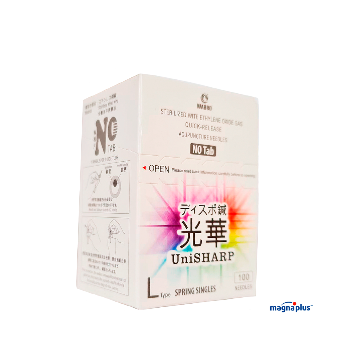 Agujas de acupuntura UniSHARP con 100 piezas