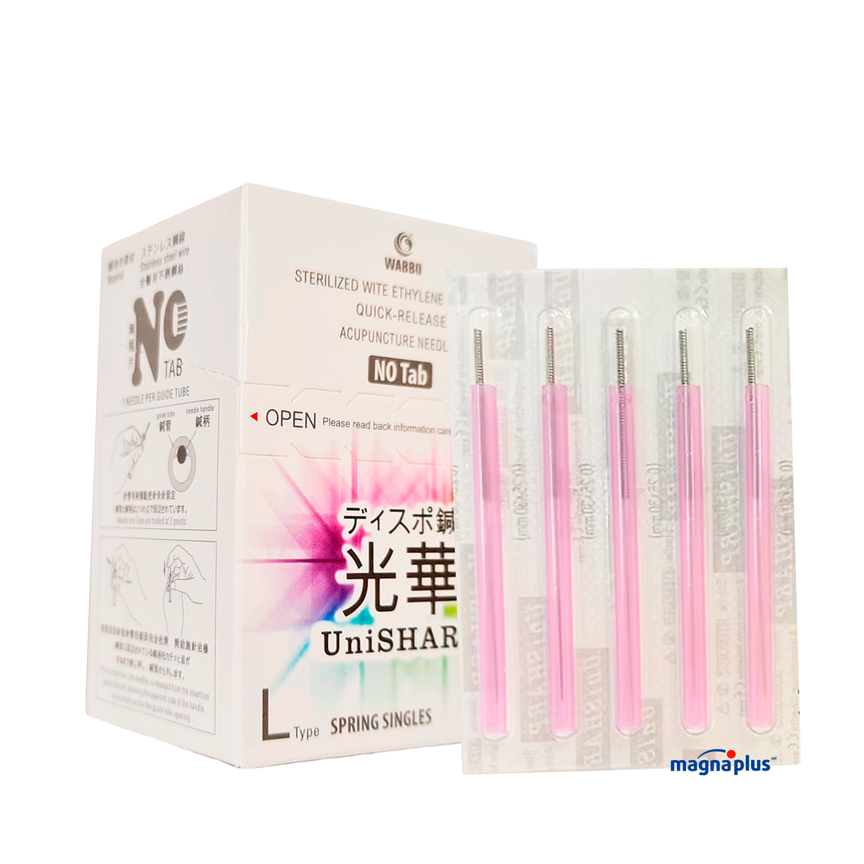 Agujas de acupuntura UniSHARP con 100 piezas