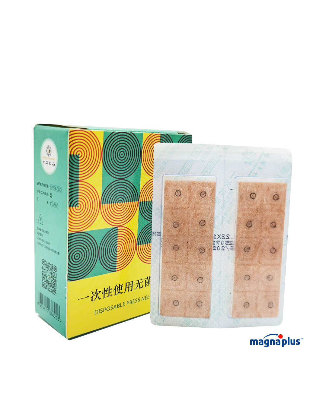 Tachuelas para acupuntura y auriculoterapia Acuneed con Adhesivo 100 piezas