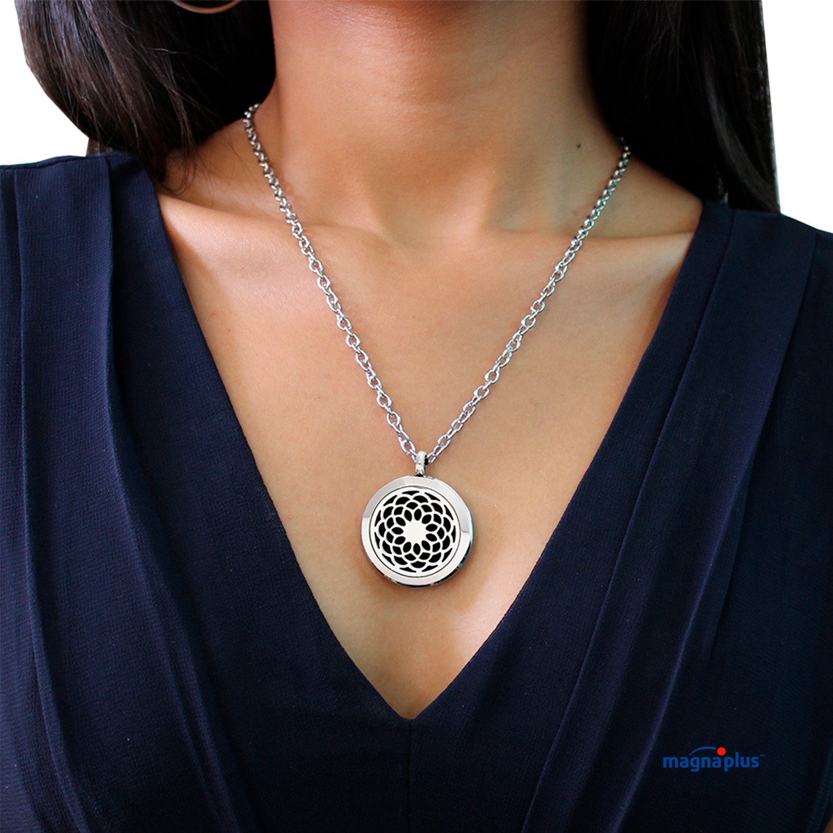 Medallón Magnético Mandala Plata