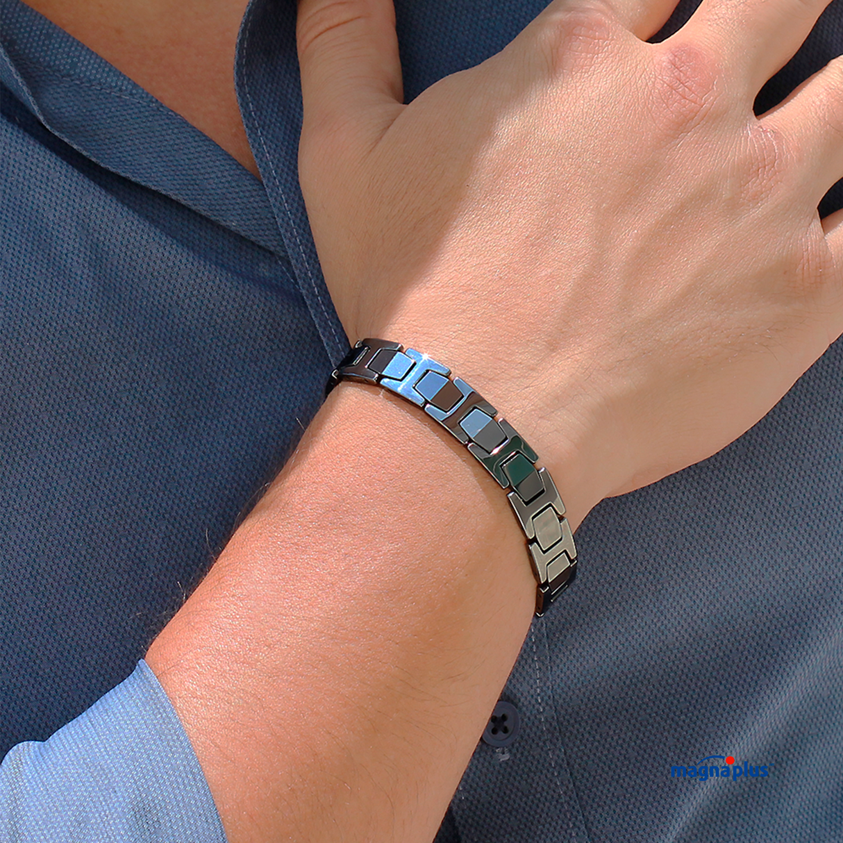 Pulsera Magnética Acero Silver