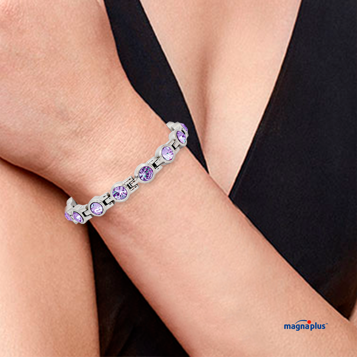 Pulsera Magnética Swarovski Dark Violet