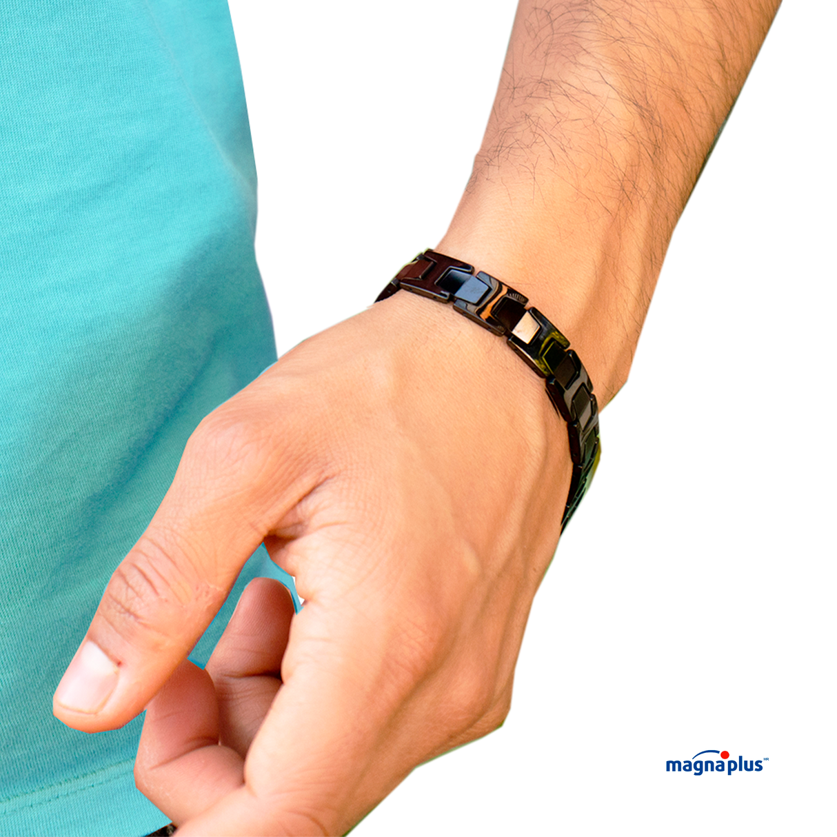 Pulsera Magnética Tungsteno Negro Lite