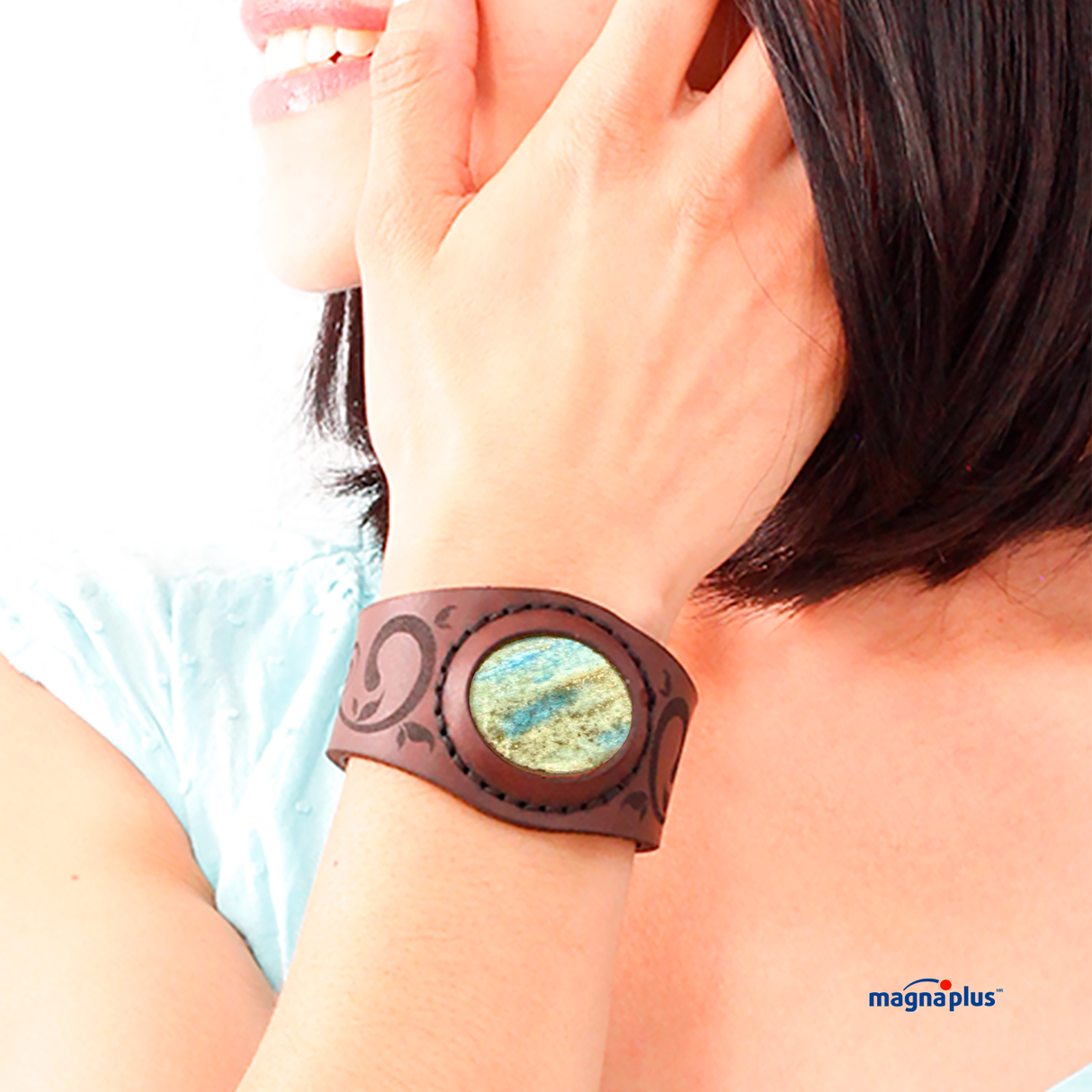 Pulsera Magnética de Piel Atenea