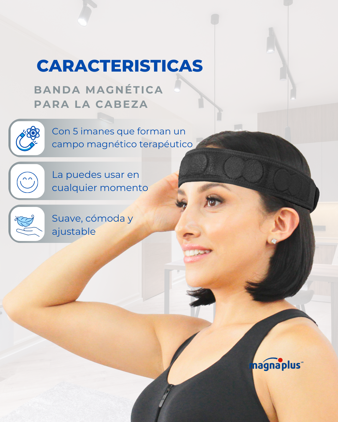 Banda Magnética para Cabeza | Alivio de Migraña