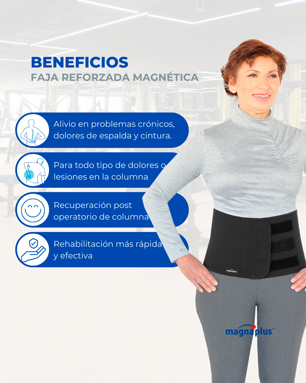 Faja Reforzada Magnética | Soporte para Dolor de Espalda Crónico