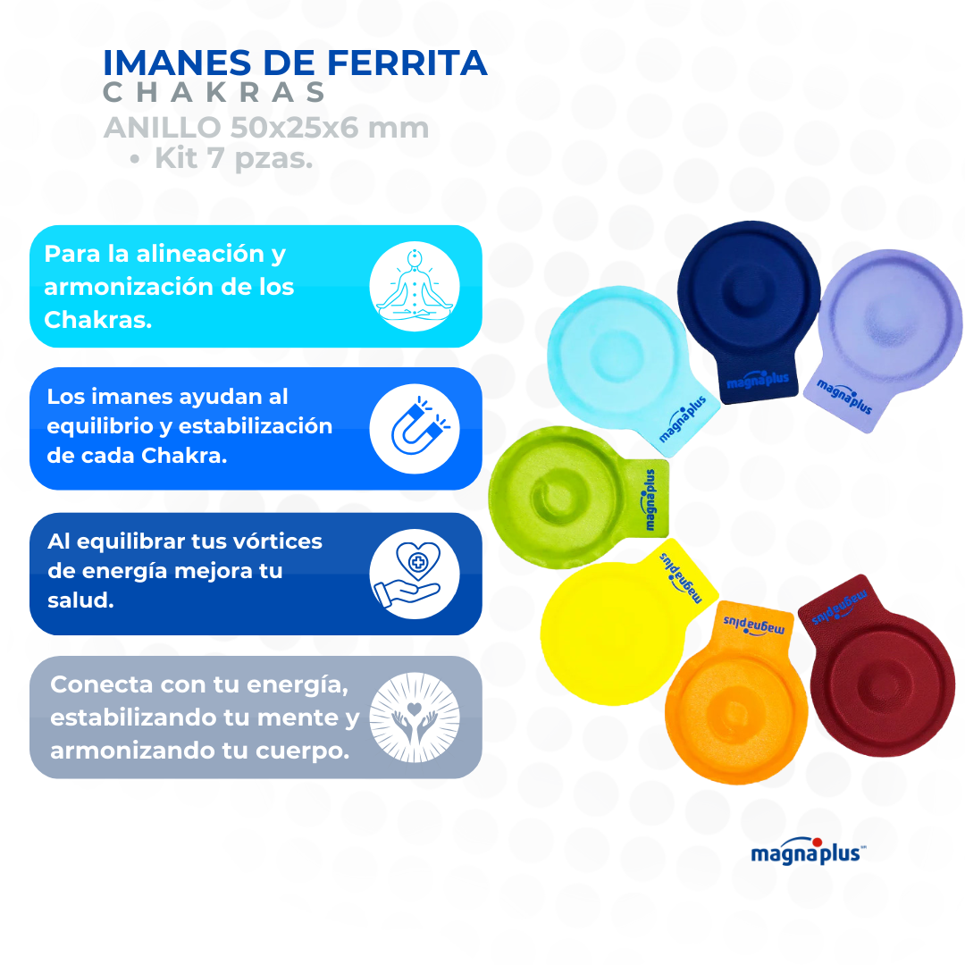 Imanes Anillo Ferrita Chakras