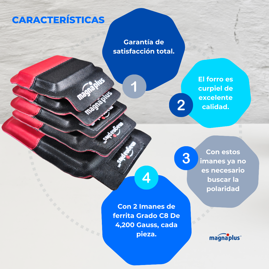 Kit Imanes Ferrita Doble polaridad con 5 y 10 piezas.