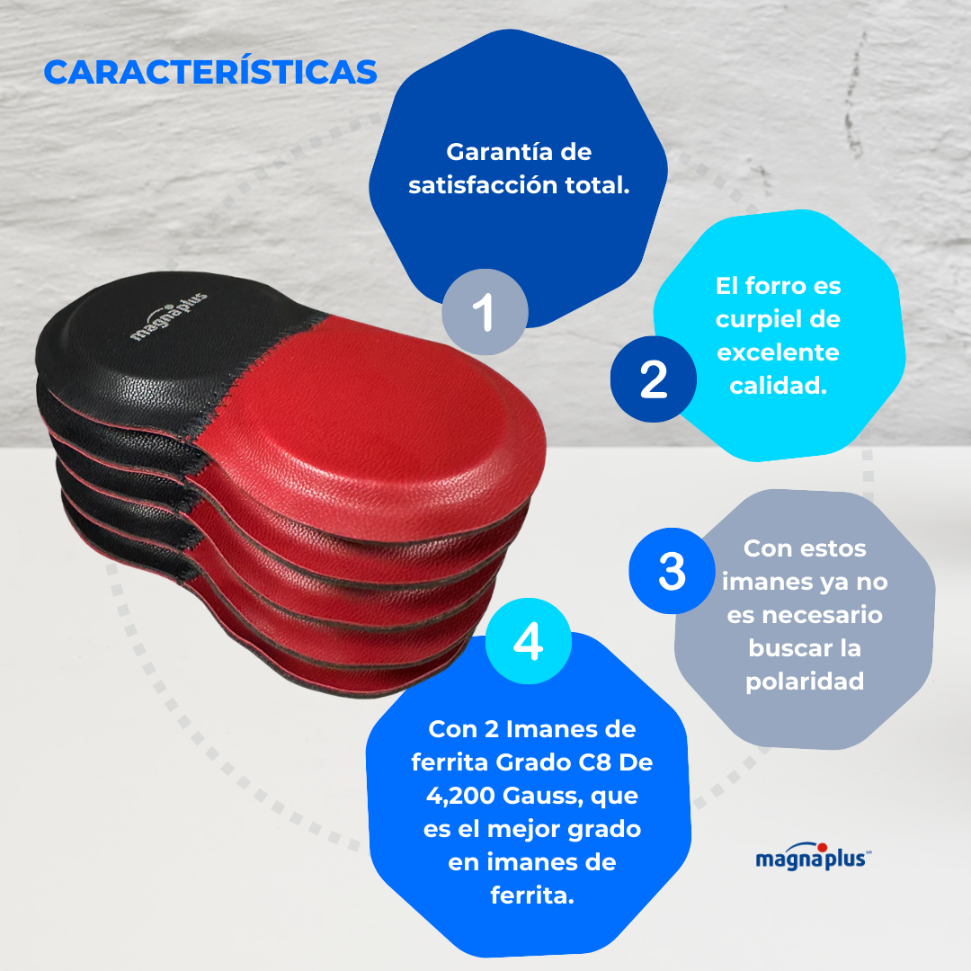 Imanes Infinitos Bipolares 55x8mm 5 pzas Imanes de Ferrita