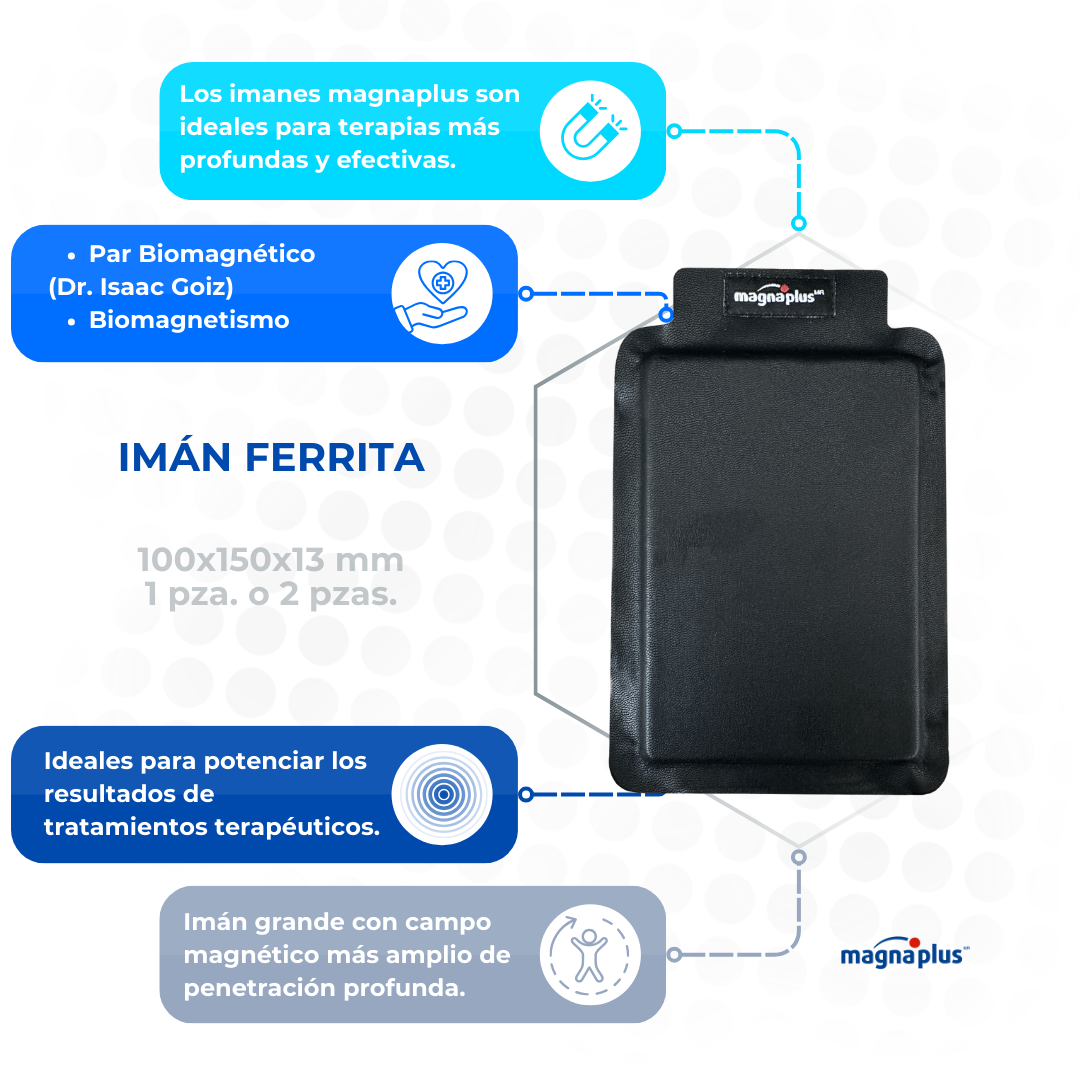 Imán Ferrita Forrado 100x150x13 mm 1 y 2 pzas