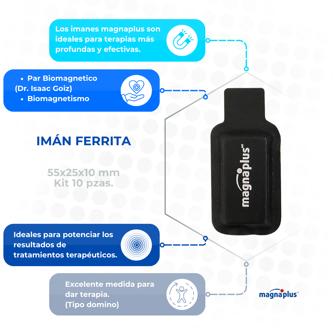 Imanes  Ferrita Forrado 50x25x10 mm 10 pzas