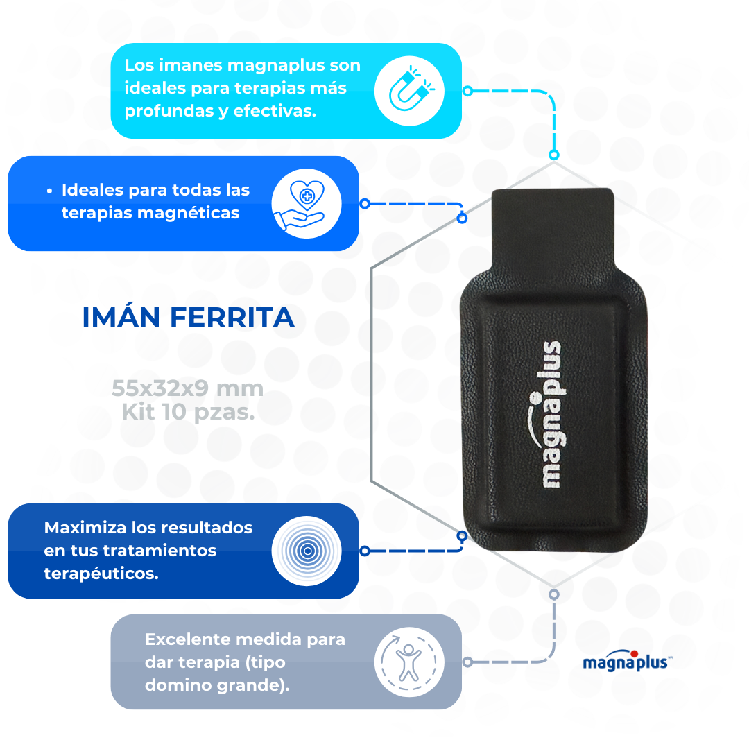 Imanes Ferrita Forrado 55x32x9 mm 10 pzas