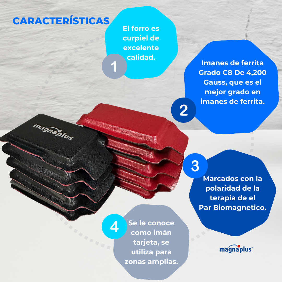 Imanes Ferrita Forrado 75x50x12 mm. En 2 y 10 pzas.