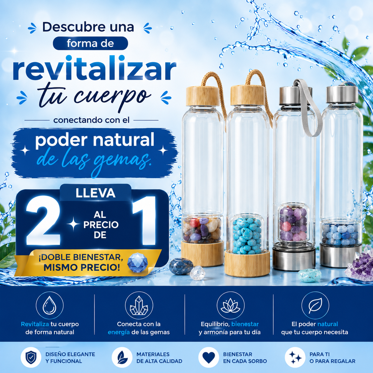 Kit Botellas Gem water