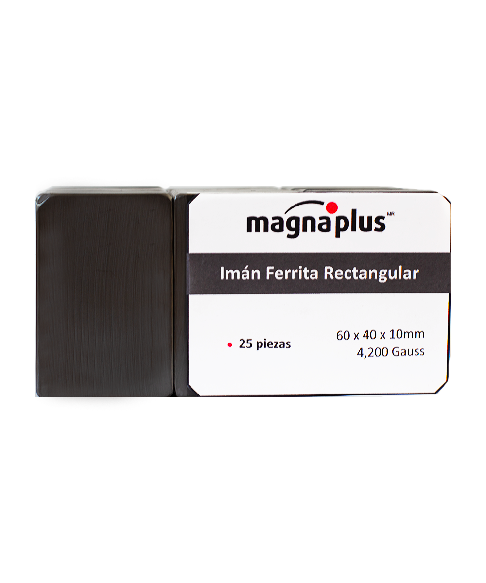 Imanes Ferrita Rectangulares 60x40x10mm
