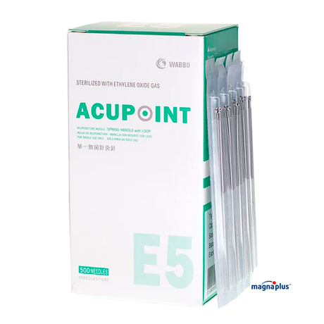 Agujas para Acupuntura  Acero  Marca: WABBO ACUPOINT E5 500 piezas