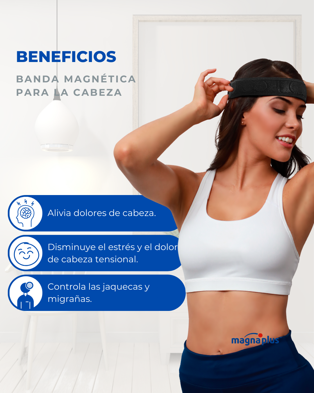 Banda Magnética para Cabeza | Alivio de Migraña