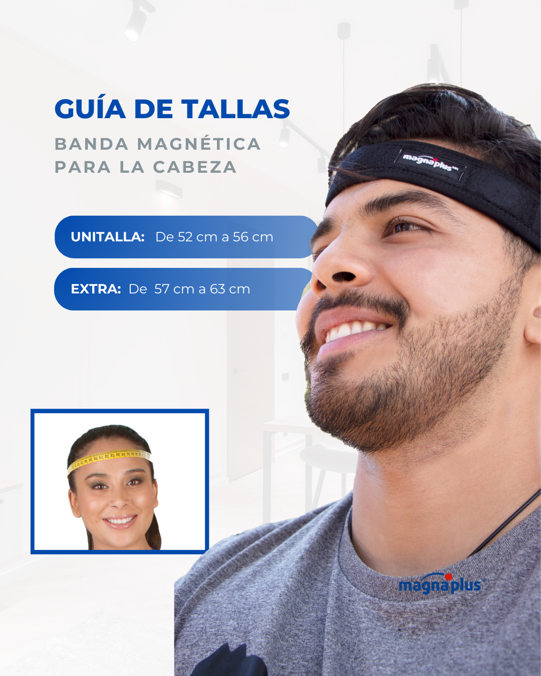 Banda Magnética para Cabeza | Alivio de Migraña