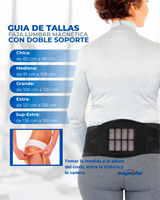 Faja Lumbar Magnética con doble soporte| Fortalece tu Espalda