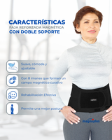 Faja Magnética  Reforzada doble soporte |  Problemas Crónicos