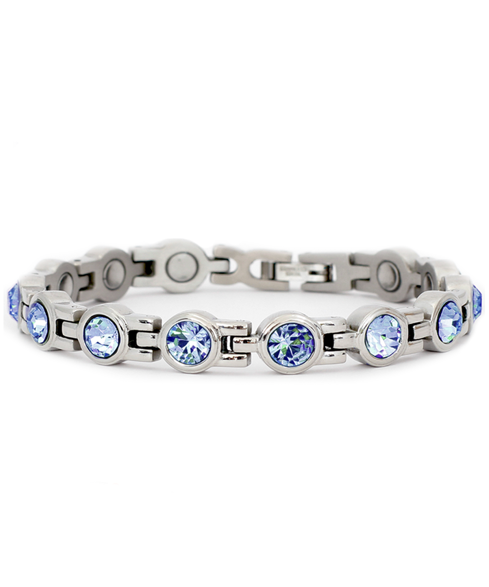 Pulsera Magnética Swarovski Blue - Magnaplus 